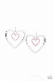 Be Adored Jewelry Heart Candy Couture Pink Paparazzi Earring