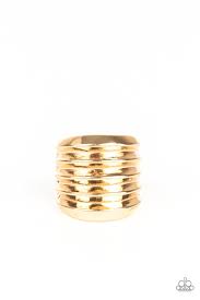 Be Adored Jewelry Hit 'Em Where It Hurts Gold Paparazzi Ring