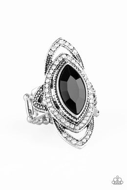 Hot Off The EMPRESS - Paparazzi Black Ring - Be Adored Jewelry