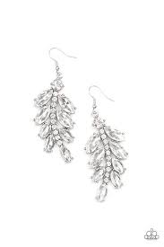 Be Adored Jewelry Ice Garden Gala White Paparazzi Earring