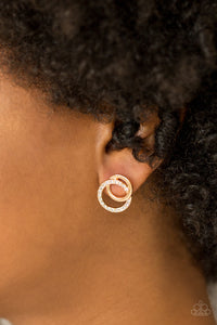 Paparazzi Accessories In Great Measure - Gold Post Earring - Be Adored Jewelry