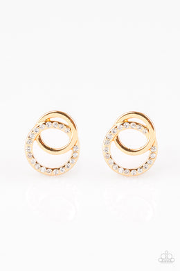 Paparazzi Accessories In Great Measure - Gold Post Earring - Be Adored Jewelry