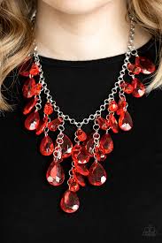 Irresistible Iridescence - Paparazzi Red Necklace - Be Adored Jewelry