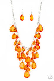 Irresistible Iridescence - Paparazzi Orange Necklace - Be Adored Jewelry