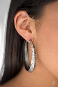 Paparazzi Accessories Jungle To Jungle - Silver Hoop Earring - Be Adored Jewelry