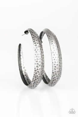 Paparazzi Accessories Jungle To Jungle - Silver Hoop Earring - Be Adored Jewelry