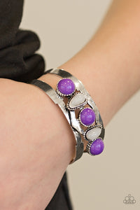 Paparazzi Accessories Keep On TRIBE-ing - Purple Cuff Bracelet - Be Adored Jewelry