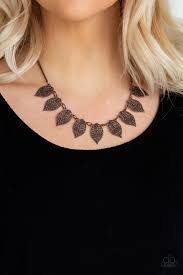 Leafy Lagoon Paparazzi Copper Necklace - Be Adored Jewelry