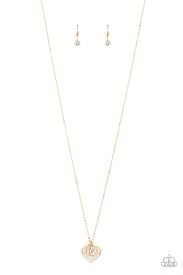 Be Adored Jewelry Letters Of Love Gold Paparazzi Necklace