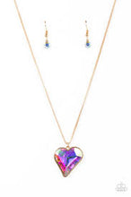 Load image into Gallery viewer, Be Adored Jewelry Lockdown My Heart Gold Paparazzi Necklace