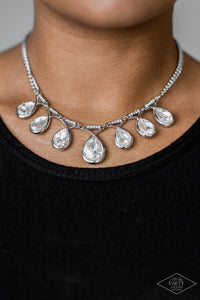 Paparazzi Accessories Love at FIERCE Sight - White Necklace Life of the Party - Be Adored Jewelry
