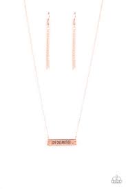 Be Adored Jewelry Love One Another Copper Paparazzi Necklace 