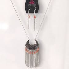 Mad About Madagascar - Paparazzi Orange Necklace - Be Adored Jewelry