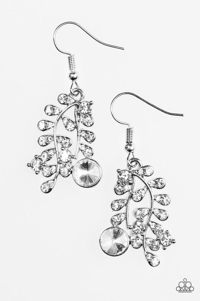 Paparazzi Accessories Make You VINE! - White Earring - Be Adored Jewelry