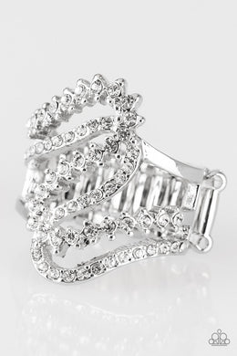 Paparazzi Accessories Making Waves - White Ring - Be Adored Jewelry