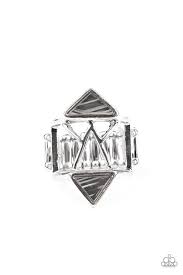 Be Adored Jewelry Making Me Edgy Silver Paparazzi Ring