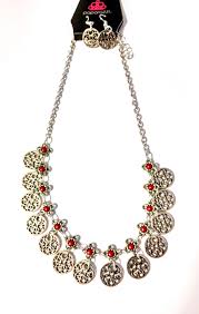 Mandala Movement - Paparazzi Red Necklace - Be Adored Jewelry