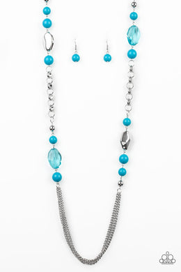 Paparazzi Accessories Marina Majesty - Blue Long Necklace - Be Adored Jewelry