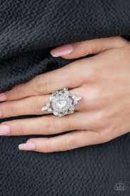 Be Adored Jewelry Mega Stardom White Paparazzi Ring 