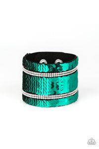 Paparazzi Accessories MERMAID Service - Green Urban Bracelet - Be Adored Jewelry