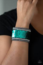 Be Adored Jewelry MERMAIDS Have More Fun Green Paparazzi Urban Bracelet