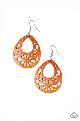 Paparazzi Accessories Merrily Marooned - Orange Earring - Be Adored Jewelry