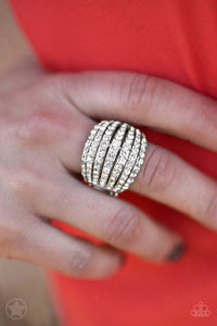 Paparazzi Blinding Brilliance - White Ring - Be Adored Jewelry