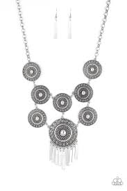 Modern Medalist - Paparazzi Silver Necklace - Be Adored Jewelry