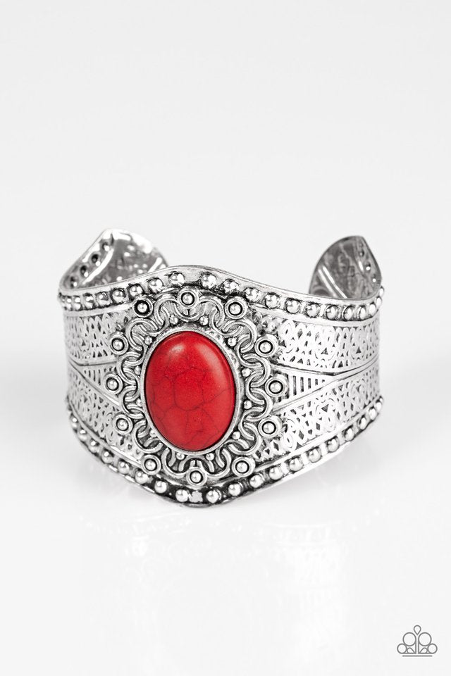 Paparazzi Accessories Mojave Majesty - Red Bracelet - Be Adored Jewelry
