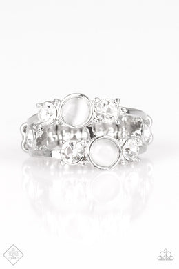Paparazzi Accessories Moonlit Masquerade - White Ring - Be Adored Jewelry