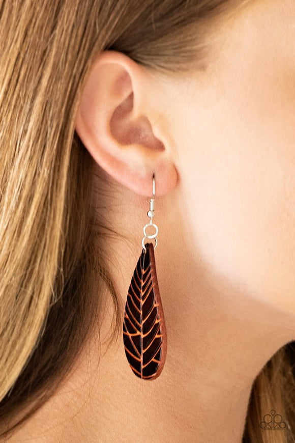 Be Adored Jewelry Nature Nouveau Brown Paparazzi Earring