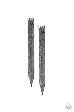 Paparazzi Accessories Night At The Oscars - Black Earring - Be Adored Jewelry