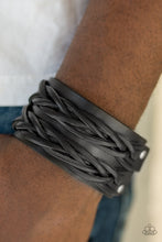 Load image into Gallery viewer, Paparazzi Accessories No Mercy - Black Leather Urban Bracelet - Be Adored Jewelry