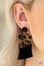 Load image into Gallery viewer, Paparazzi Accessories No One Likes A Cheetah - Black Earring - Be Adored Jewelry