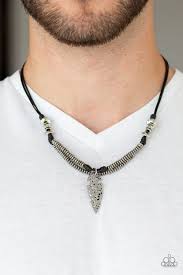 Be Adored Jewelry Off With His ARROWHEAD Black Paparazzi Urban Necklace