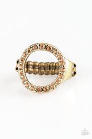 Be Adored Jewelry One-GLAM Band Brass Paparazzi Ring
