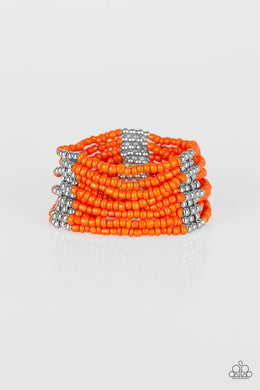 Paparazzi Outback Odyssey - Orange Bracelet - Be Adored Jewelry