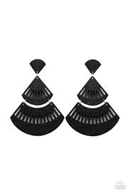 Be Adored Jewelry Oriental Oasis Black Paparazzi Earring