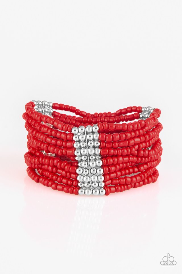Paparazzi Outback Odyssey - Red Bracelet - Be Adored Jewelry