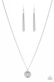 Palm Tree Paradise - Paparazzi Silver Necklace - Be Adored Jewelry
