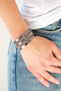 Paparazzi Perfectly Patterned - Black Bracelet - Be Adored Jewelry