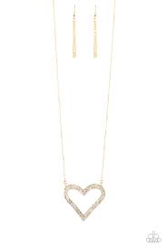 Be Adored Jewelry Pull Some HEART-strings Gold Paparazzi Necklace