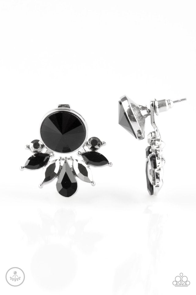 Paparazzi Accessories Radically Royal - Black Post Earring - Be Adored Jewelry