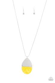 Rainbow Shores Yellow  Paparazzi Necklace