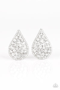 Be Adored Jewelry REIGN-Storm White Paparazzi Earring