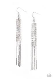 Be Adored Jewelry Rhinestone Romance White Paparazzi Earring 