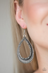 Paparazzi Accessories Right As REIGN - Silver Earring - Be Adored Jewelry