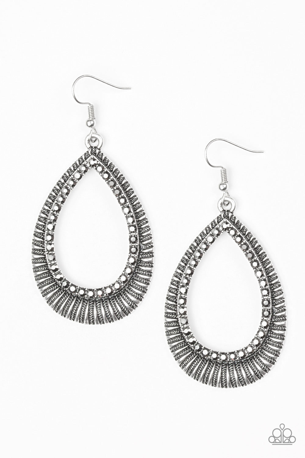 Paparazzi Accessories Right As REIGN - Silver Earring - Be Adored Jewelry