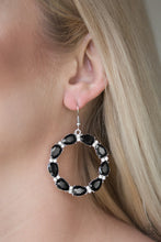 Load image into Gallery viewer, Paparazzi Accessories Ring Around The Rhinestones - Black Earring - Be Adored Jewelry