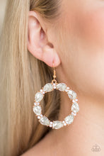 Load image into Gallery viewer, Paparazzi Accessories Ring Around The Rhinestones - Gold Earring - Be Adored Jewelry